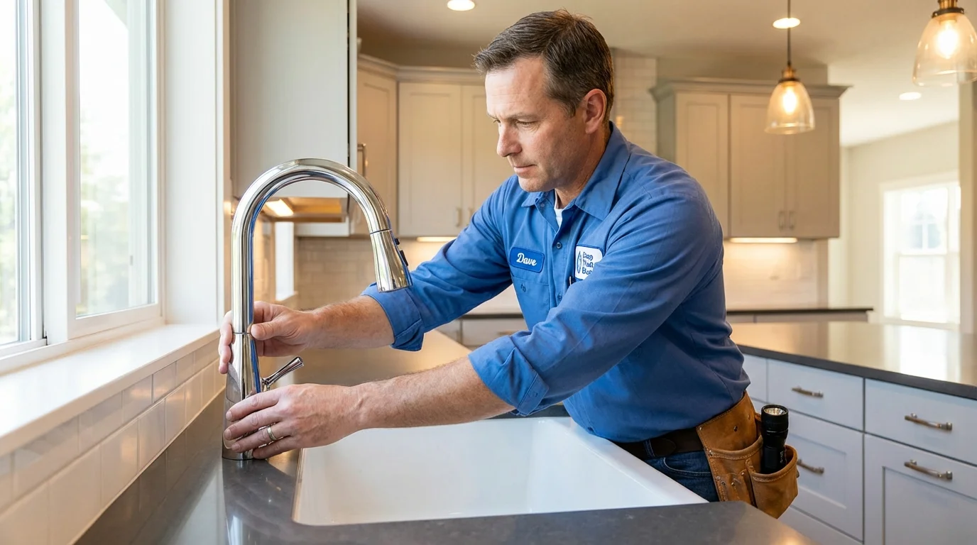 Kitchen faucet installation by Johns Plumbing LLC in Oswego